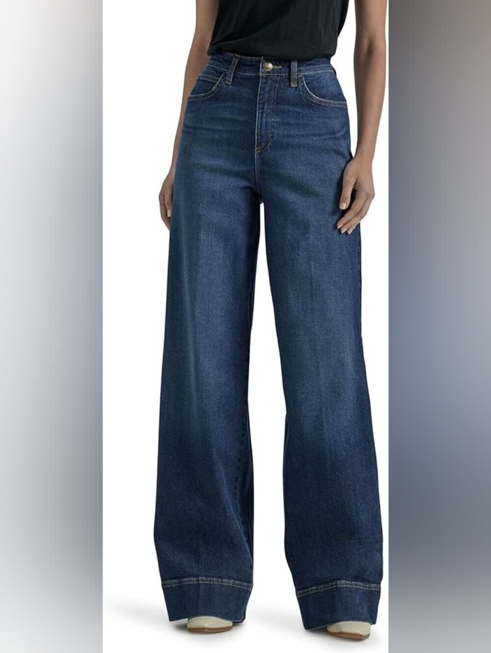 Lee Women's Legendary Wide-Leg High-Rise Jean Trousers in Inner Strength